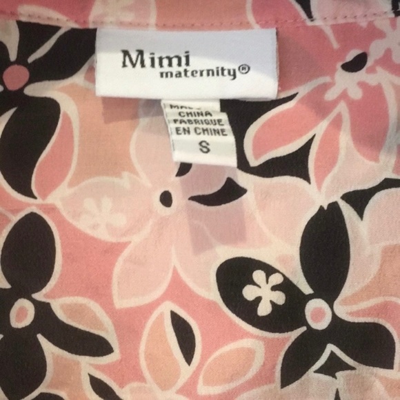 Mimi Maternity Floral Print Button Down Blouse Size Small - Picture 2 of 5